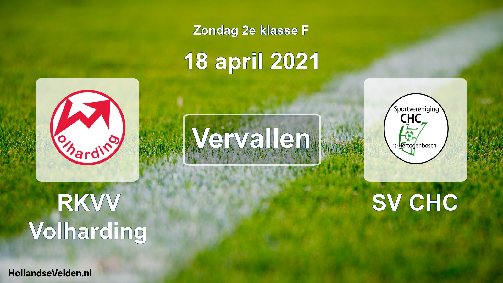 Scheduled Match: RKVV Volharding - SV CHC (18 April 2021)