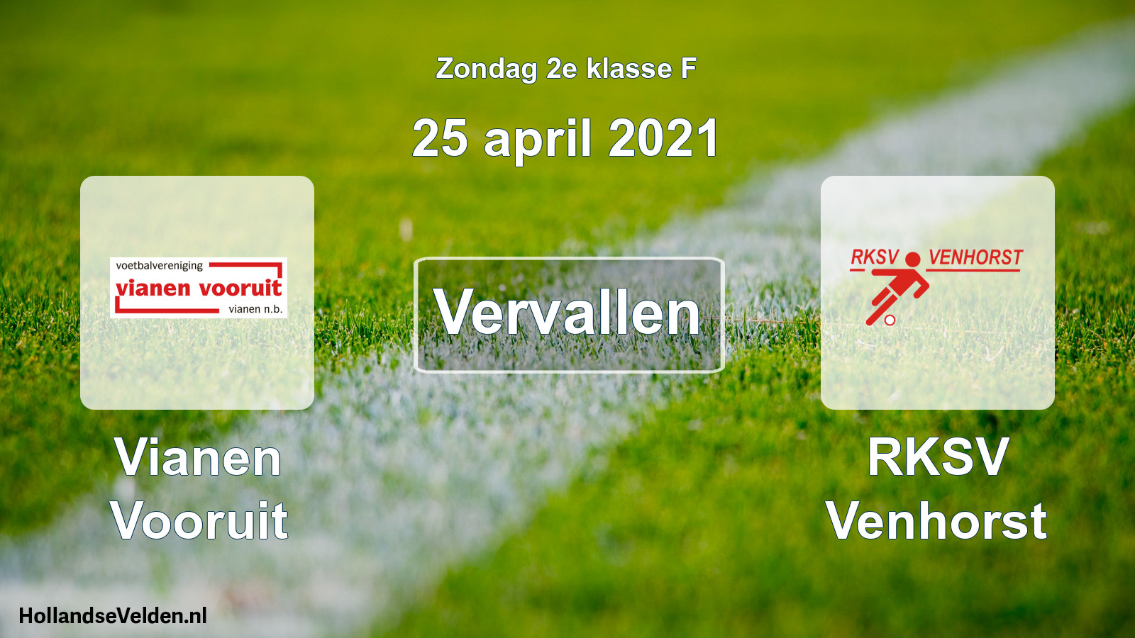 Scheduled Match: Vianen Vooruit - RKSV Venhorst (25 April 2021)