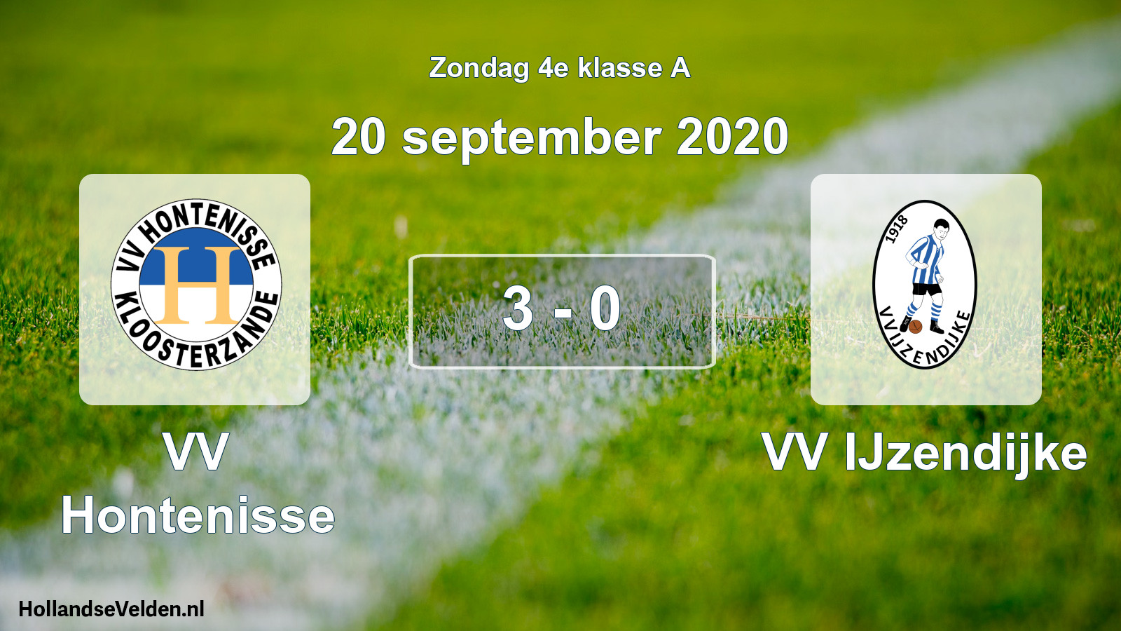Total number of matches played: VV Hontenisse - VV IJzendijke 3 - 0 (20 September 2020)