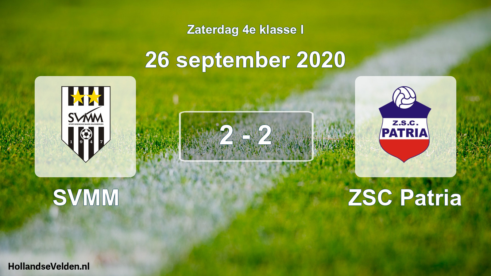 Total number of matches played: SVMM - ZSC Patria 2 - 2 (26 September 2020)
