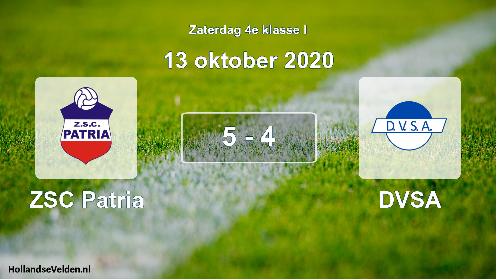 Total number of matches played: ZSC Patria - DVSA 5 - 4 (13 October 2020)