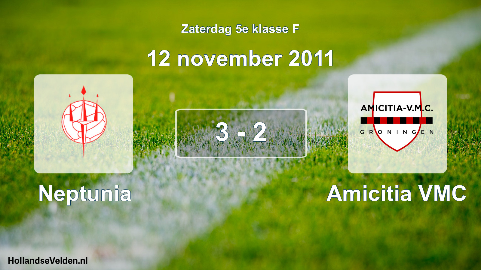Total number of matches played: Neptunia - Amicitia VMC 3 - 2 (12 November 2011)