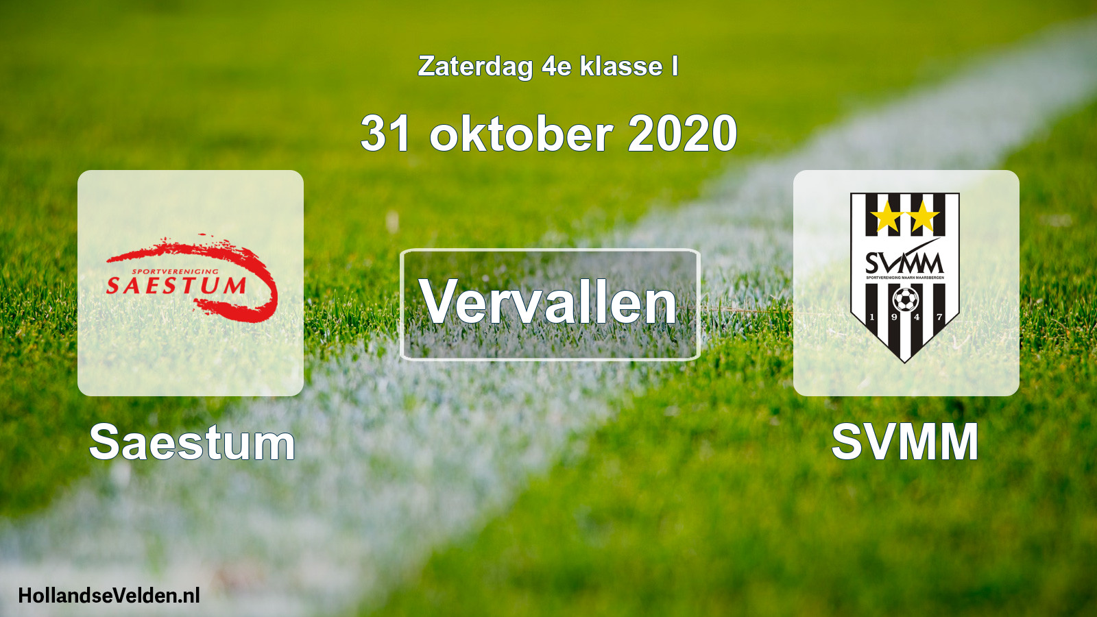Scheduled Match: Saestum - SVMM (31 October 2020)