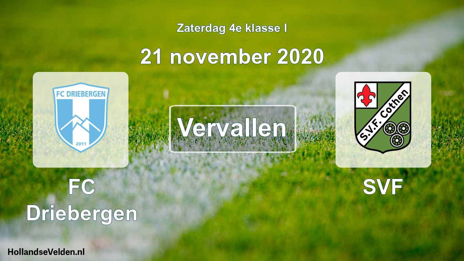 Scheduled Match: FC Driebergen - SVF (21 November 2020)