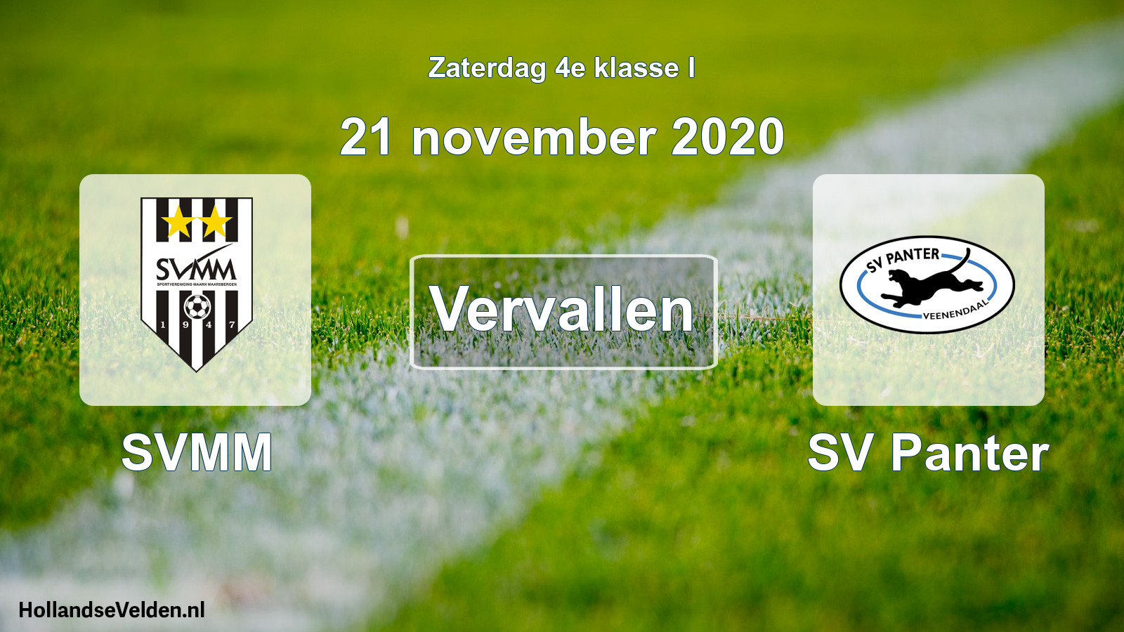 Scheduled Match: SVMM - SV Panter (21 November 2020)