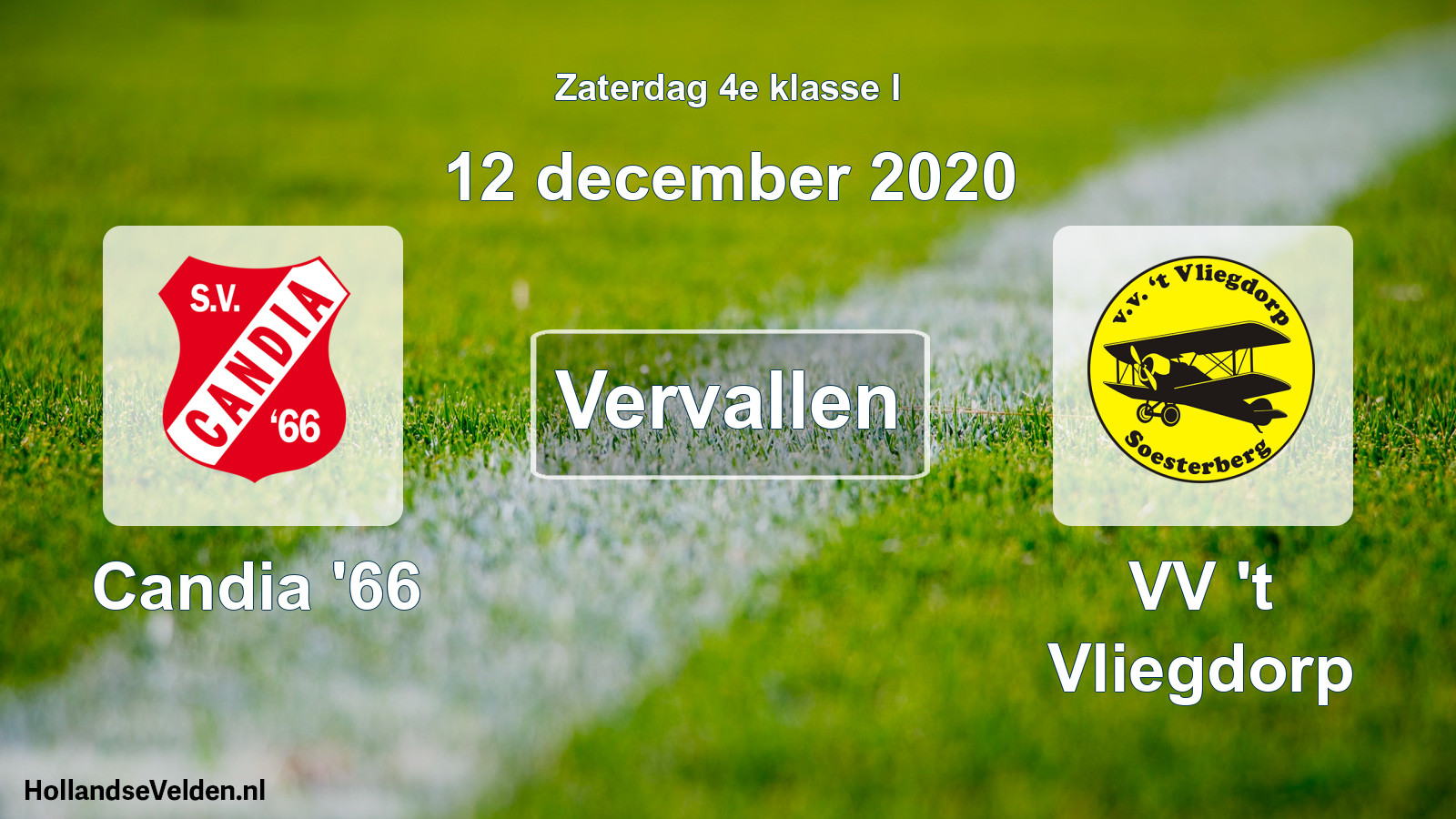 Scheduled Match: Candia '66 - VV 't Vliegdorp (12 December 2020)