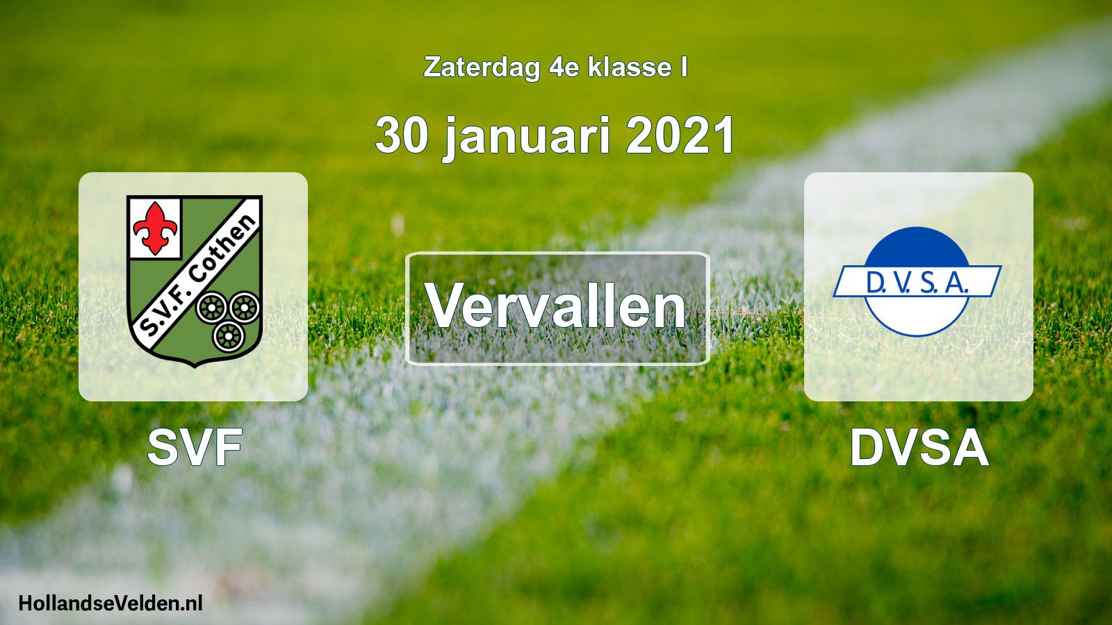Scheduled Match: SVF - DVSA (30 January 2021)