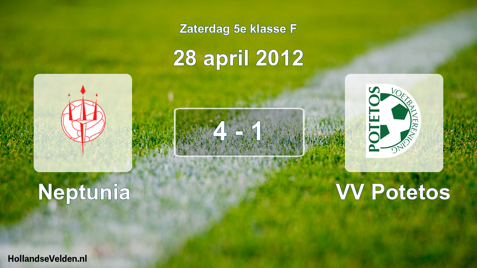 Total number of matches played: Neptunia - VV Potetos 4 - 1 (28 April 2012)