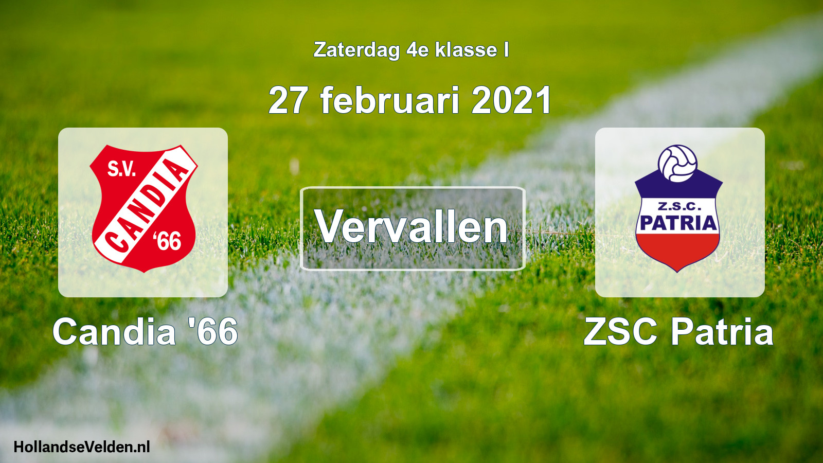 Scheduled Match: Candia '66 - ZSC Patria (27 February 2021)