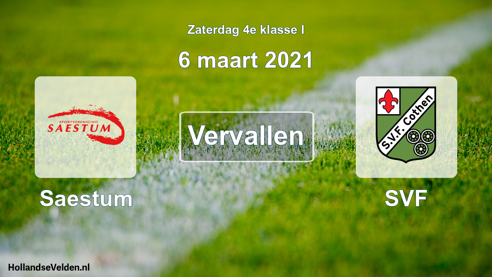 Scheduled Match: Saestum - SVF (6 March 2021)
