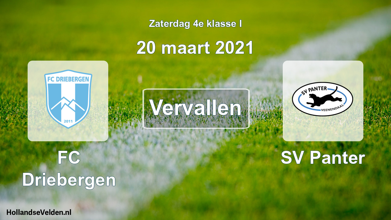 Scheduled Match: FC Driebergen - SV Panter (20 March 2021)