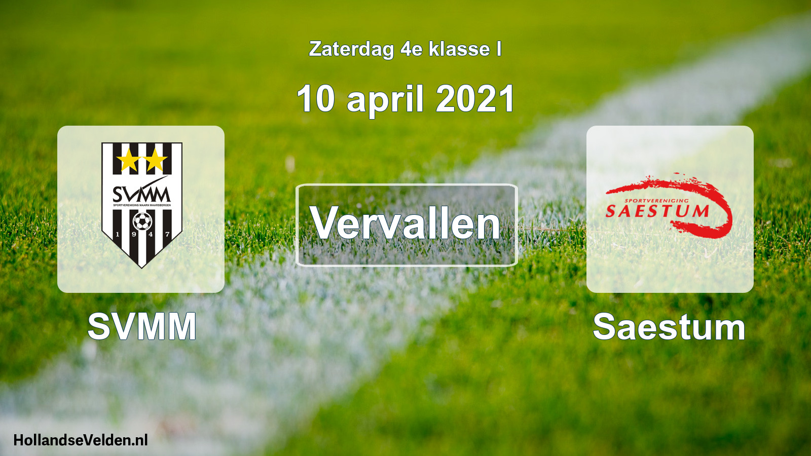 Scheduled Match: SVMM - Saestum (10 April 2021)