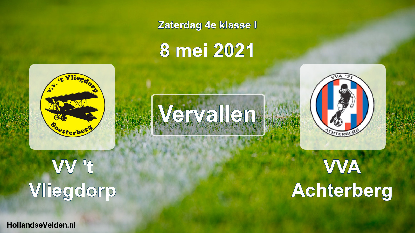 Scheduled Match: VV 't Vliegdorp - VVA Achterberg (8 May 2021)