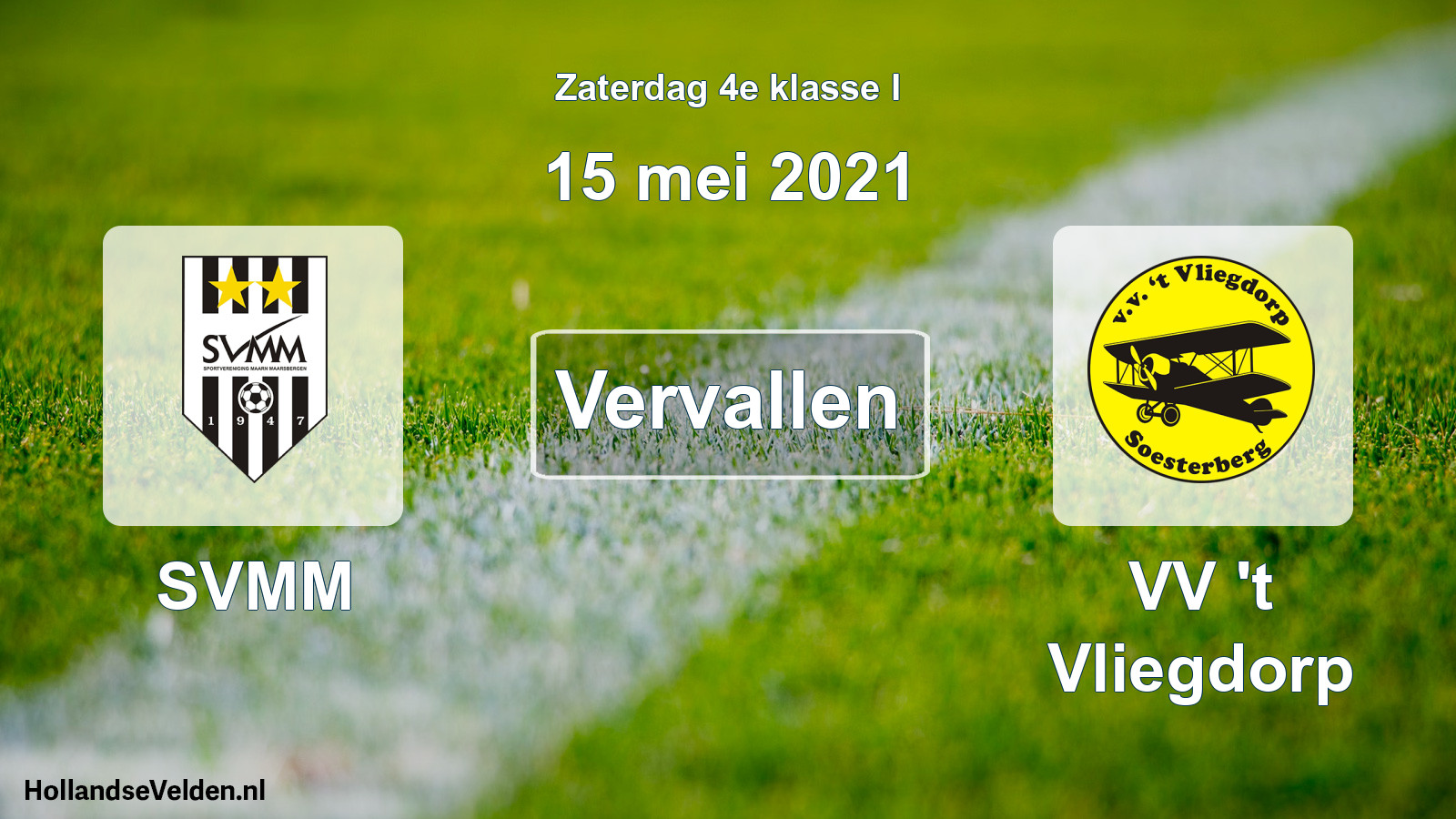 Scheduled Match: SVMM - VV 't Vliegdorp (15 May 2021)
