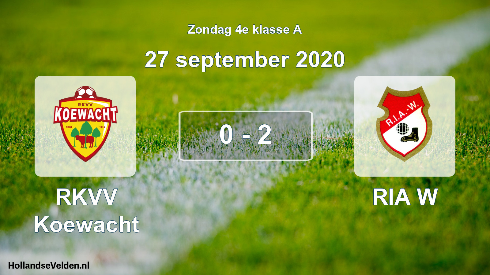 Total number of matches played: RKVV Koewacht - RIA W 0 - 2 (27 September 2020)