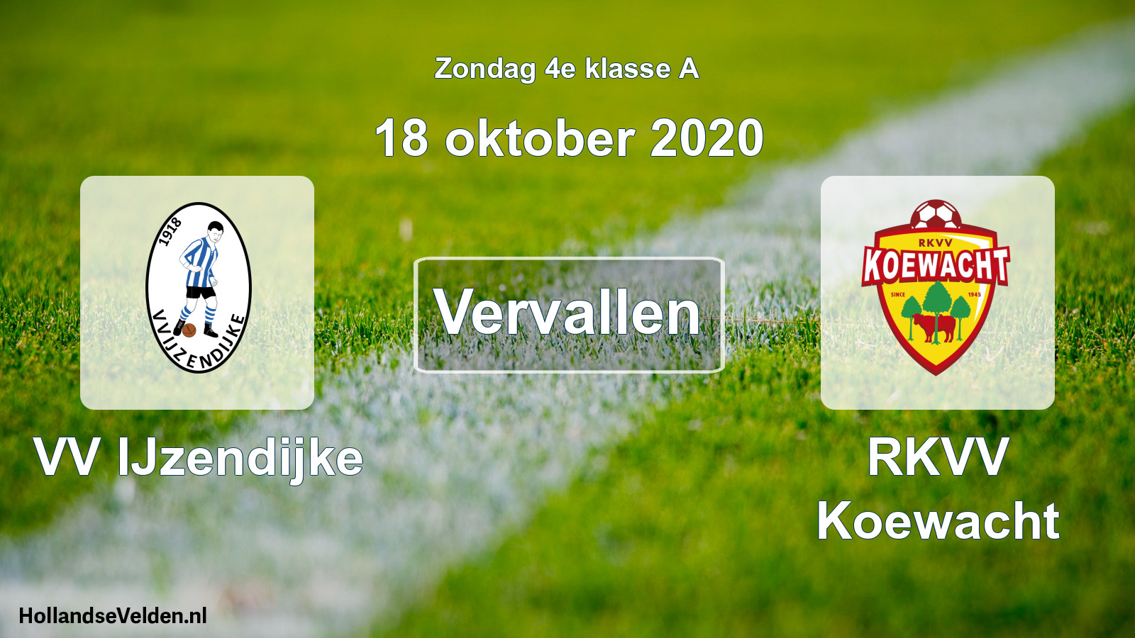 Scheduled Match: VV IJzendijke - RKVV Koewacht (18 October 2020)