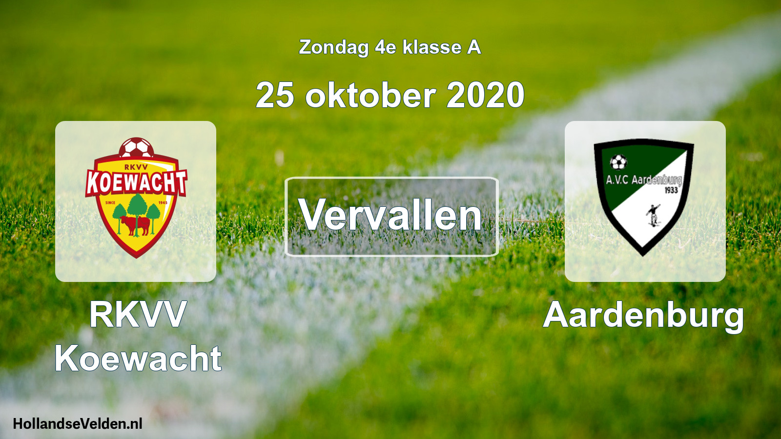 Scheduled Match: RKVV Koewacht - Aardenburg (25 October 2020)