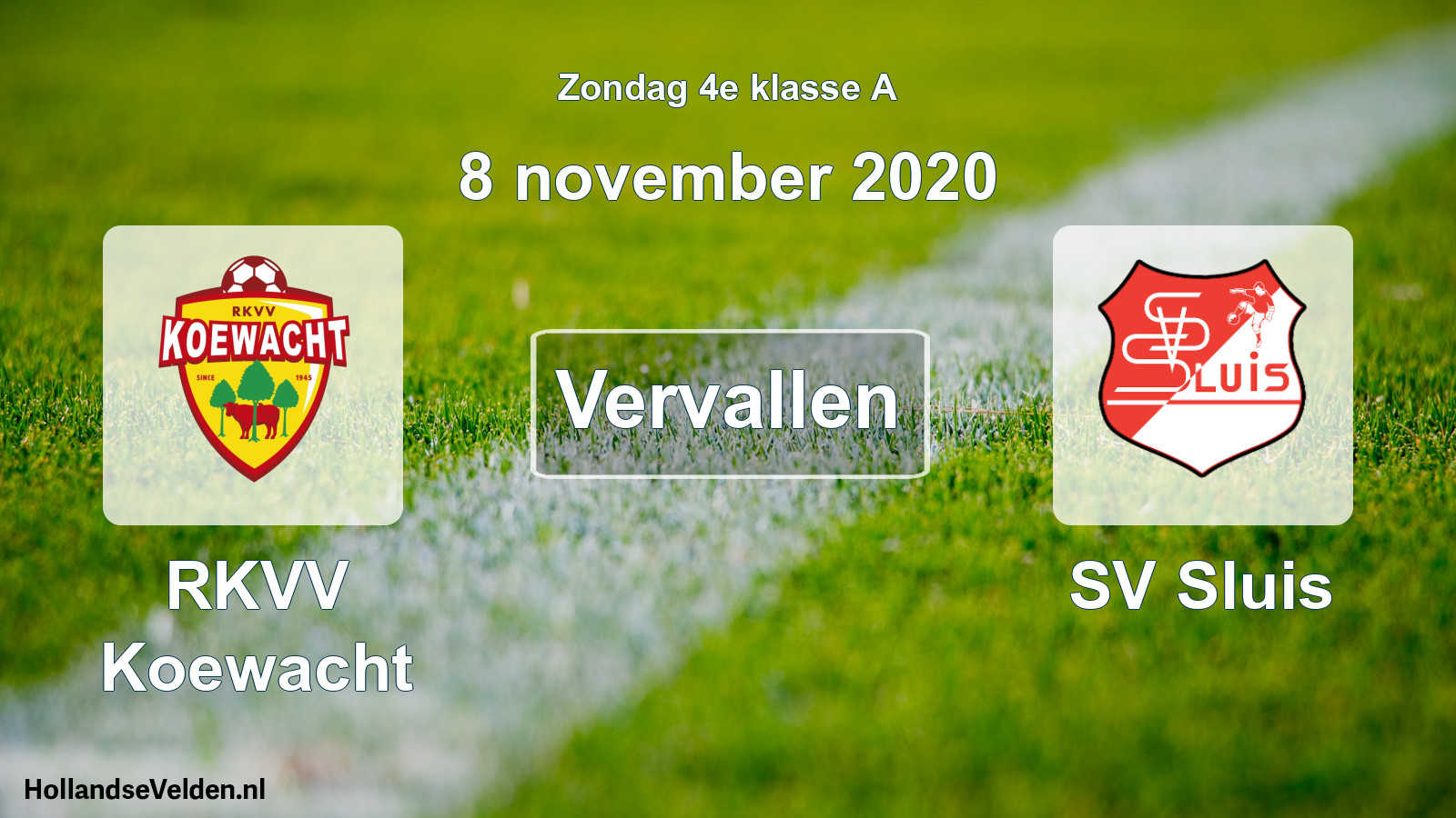 Scheduled Match: RKVV Koewacht - SV Sluis (8 November 2020)