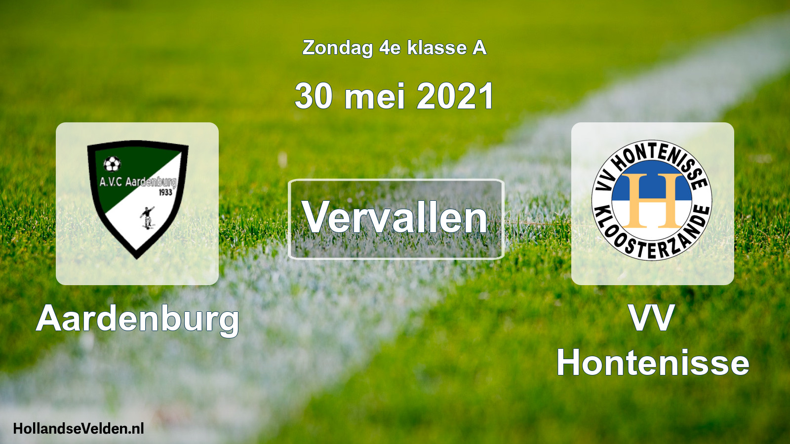Scheduled Match: Aardenburg - VV Hontenisse (30 May 2021)