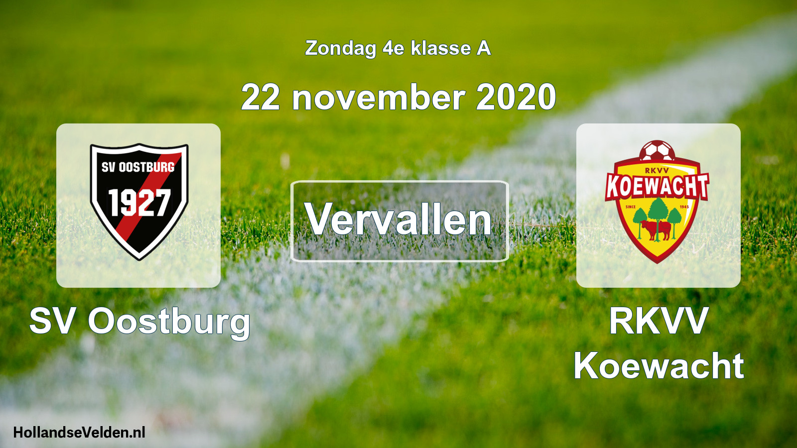Scheduled Match: SV Oostburg - RKVV Koewacht (22 November 2020)