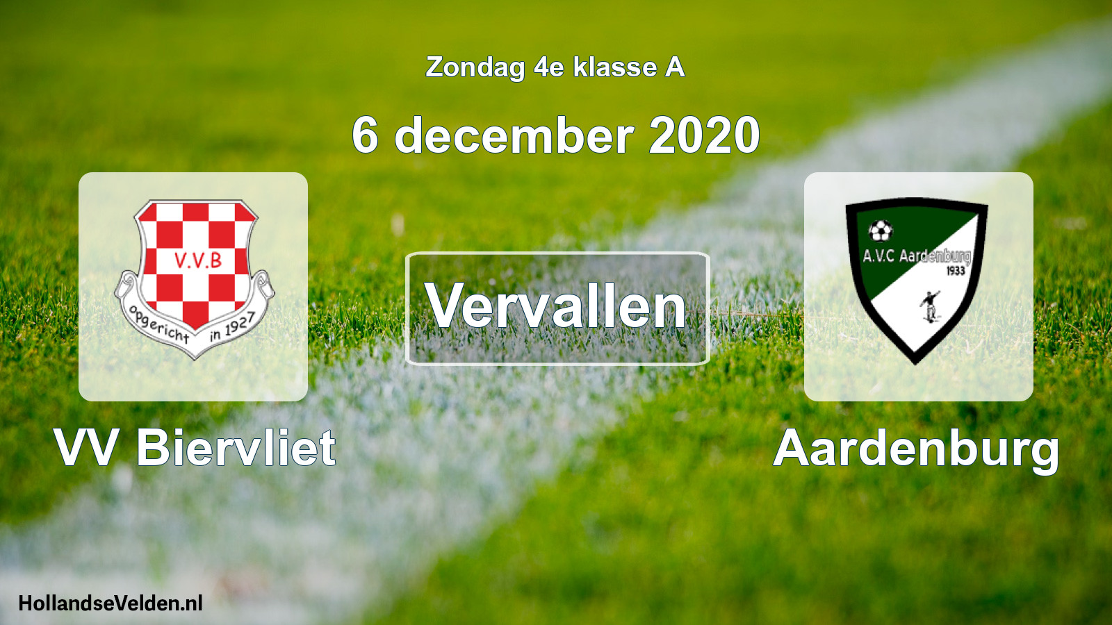 Scheduled Match: VV Biervliet - Aardenburg (6 December 2020)