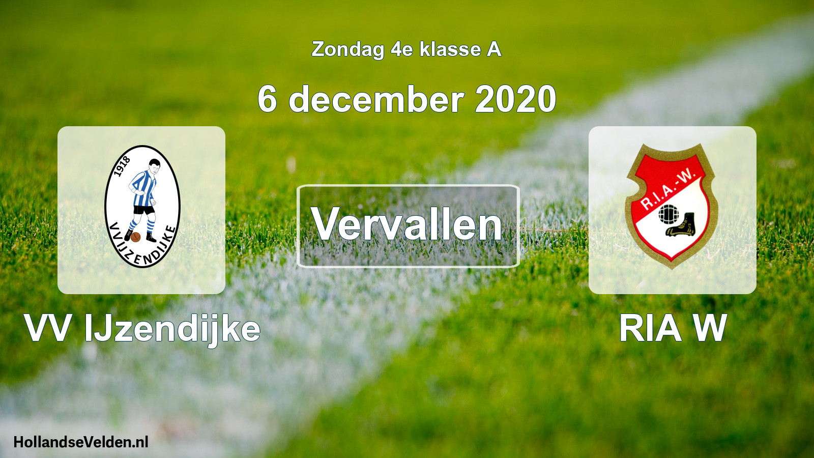 Scheduled Match: VV IJzendijke - RIA W (6 December 2020)
