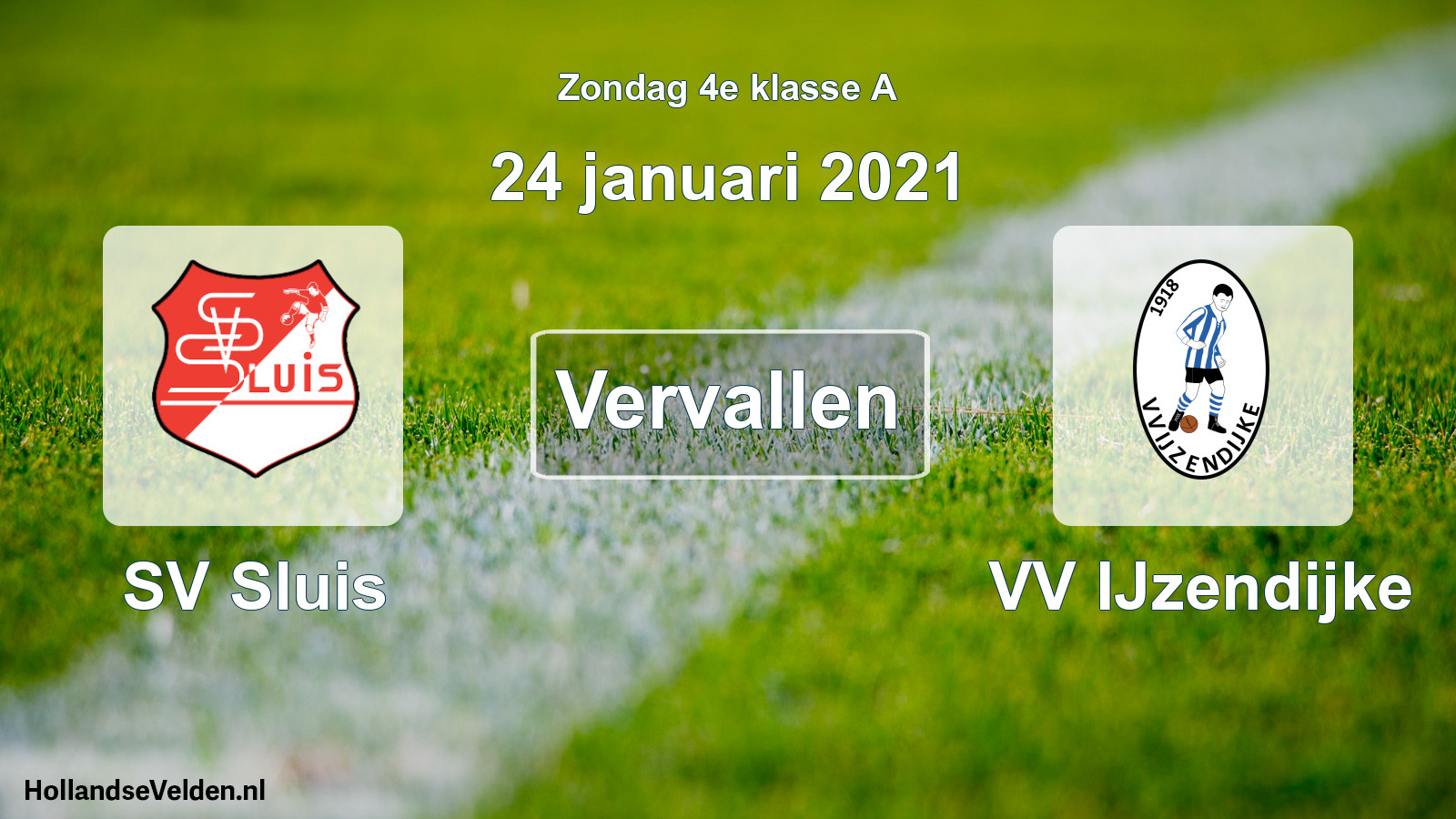 Scheduled Match: SV Sluis - VV IJzendijke (24 January 2021)