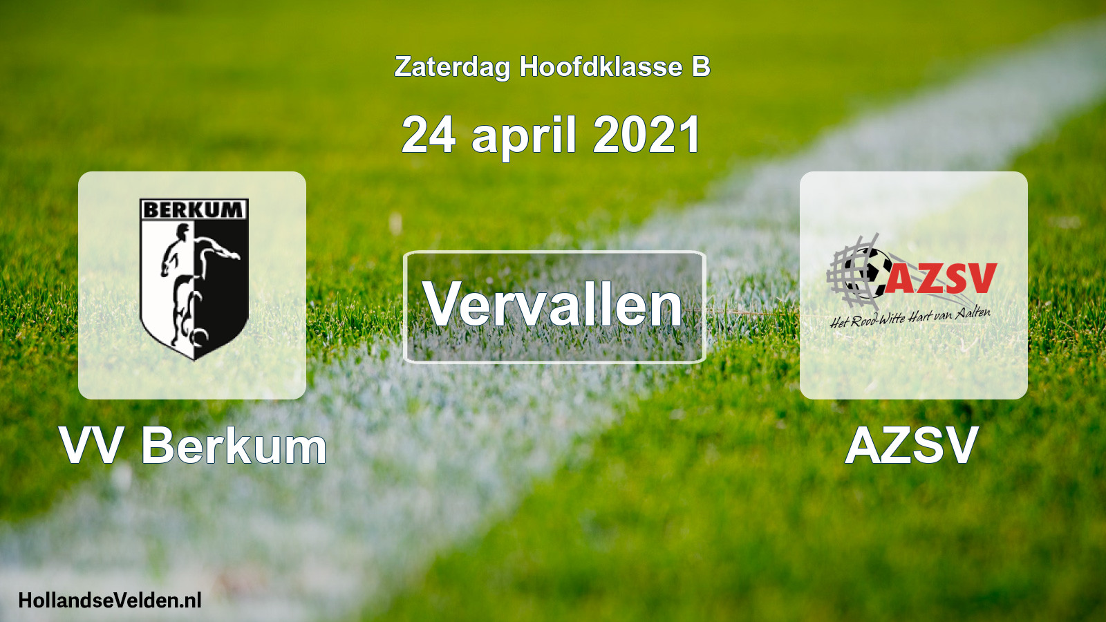 Scheduled Match: VV Berkum - AZSV (24 April 2021)