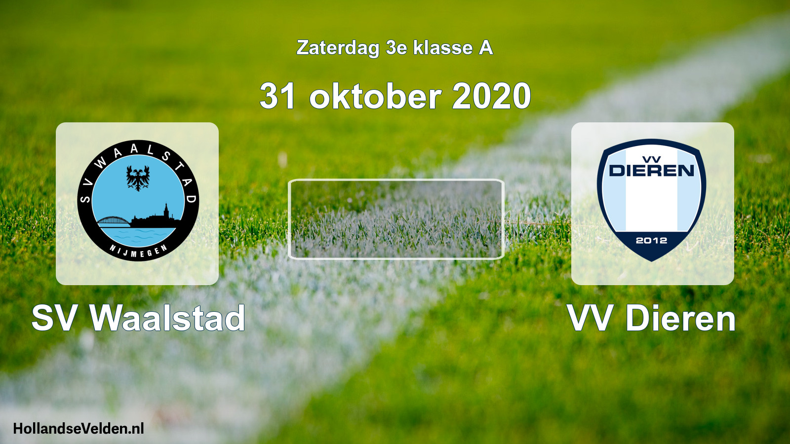 Scheduled Match: SV Waalstad - VV Dieren (31 October 2020)