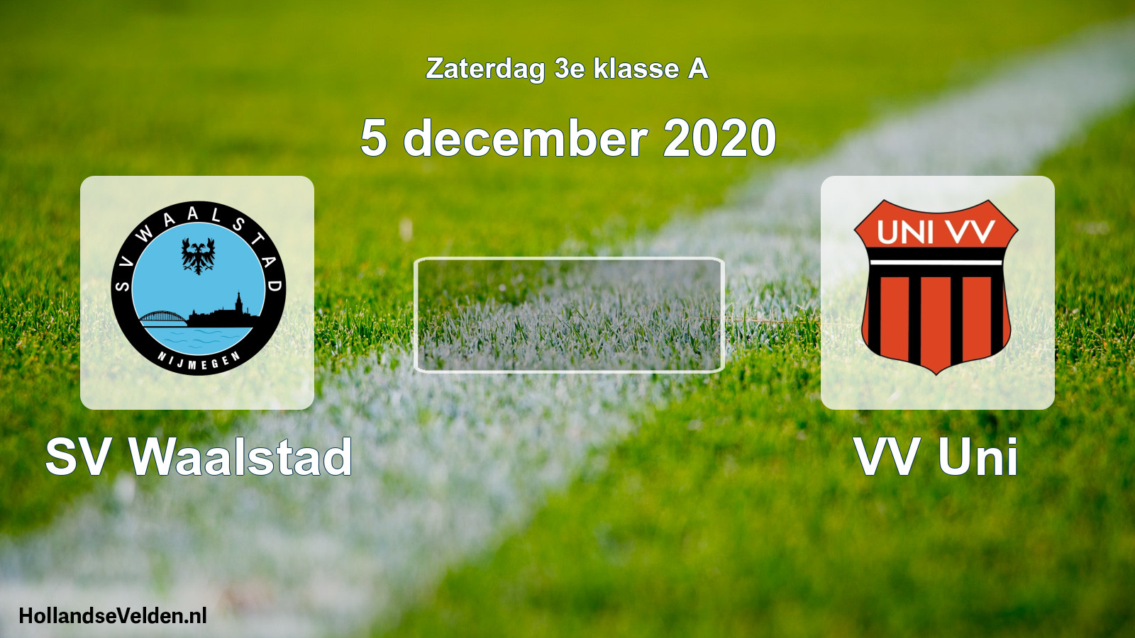 Scheduled Match: SV Waalstad - VV Uni (5 December 2020)