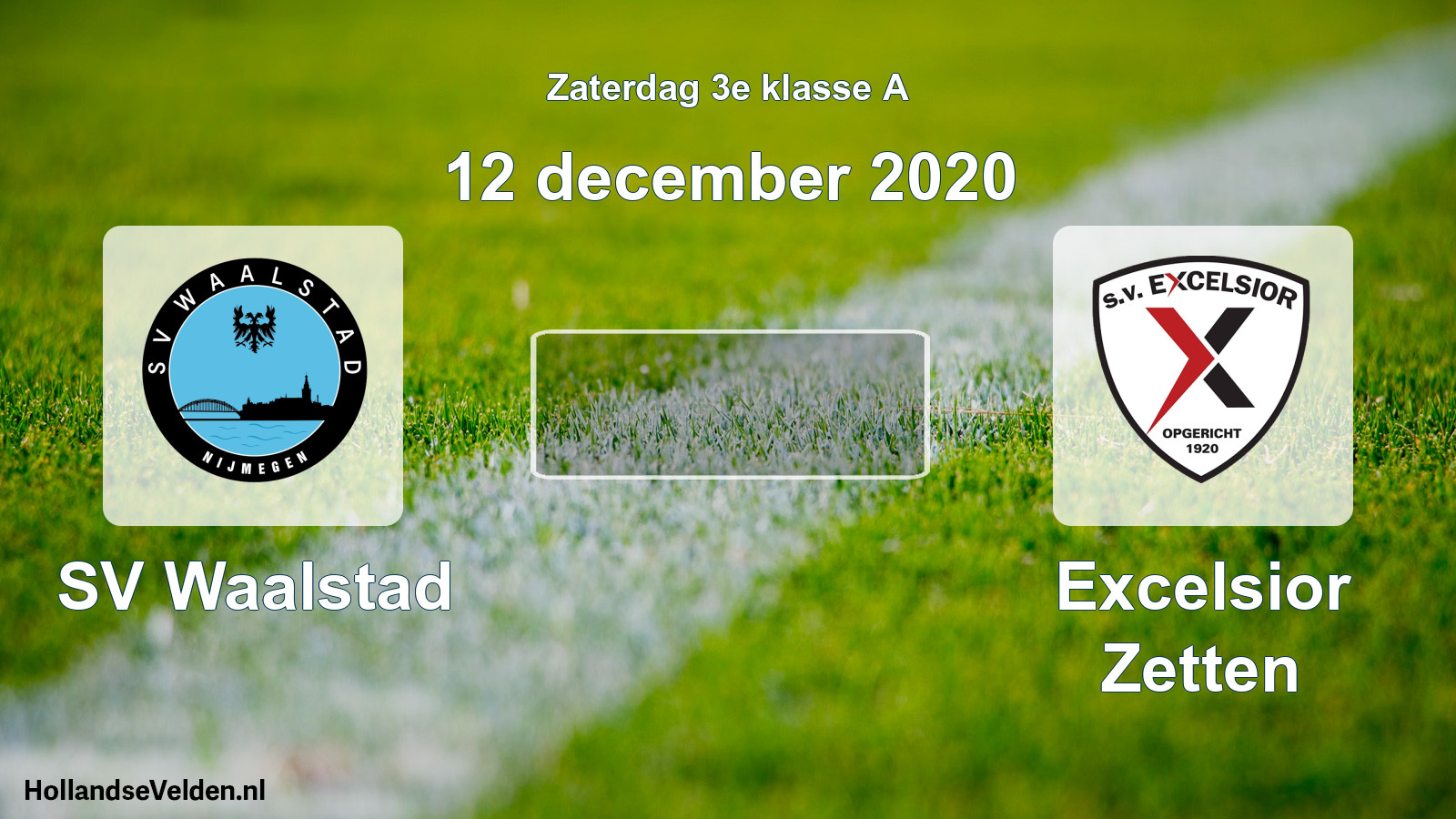 Scheduled Match: SV Waalstad - Excelsior Zetten (12 December 2020)