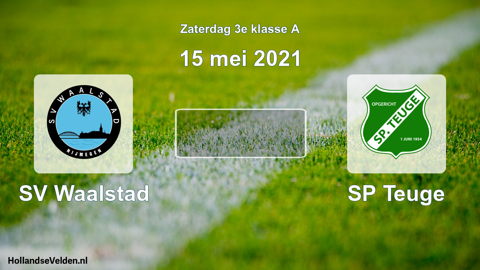 Scheduled Match: SV Waalstad - SP Teuge (15 May 2021)