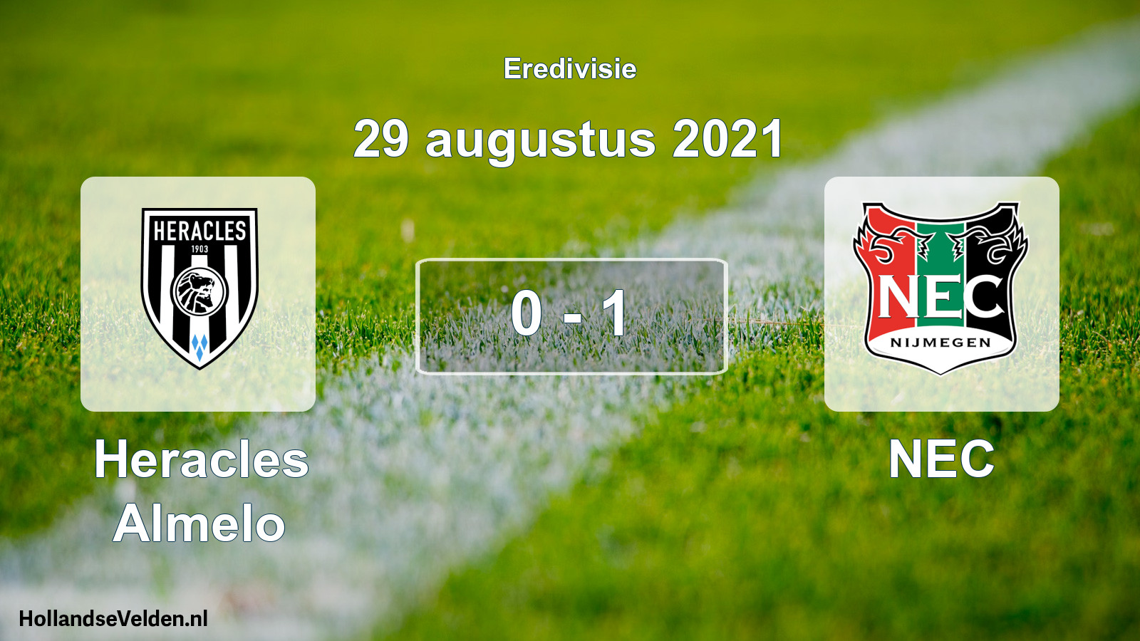 Total number of matches played: Heracles Almelo - NEC 0 - 1 (29 August 2021)