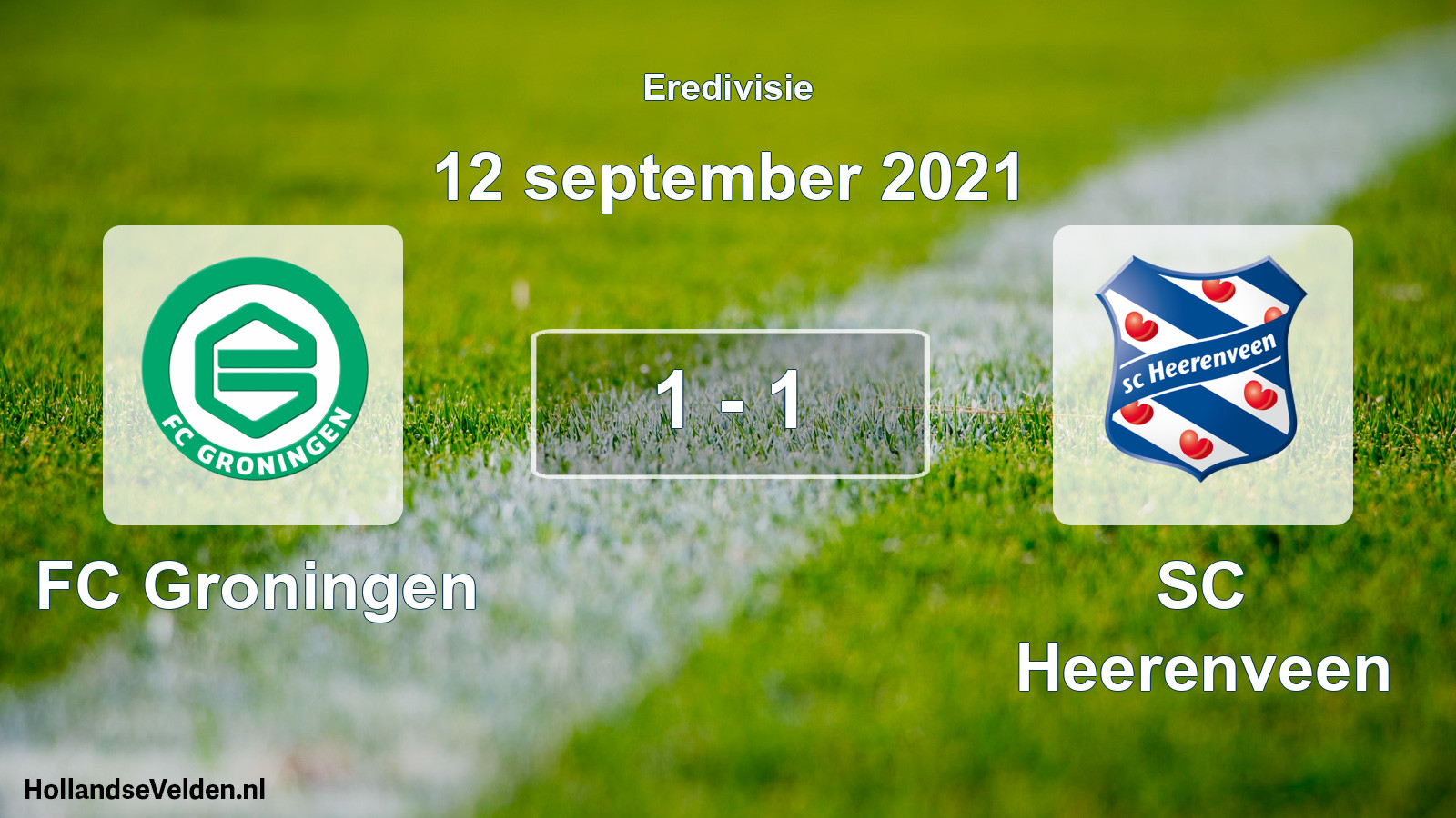 Total number of matches played: FC Groningen - SC Heerenveen 1 - 1 (12 September 2021)