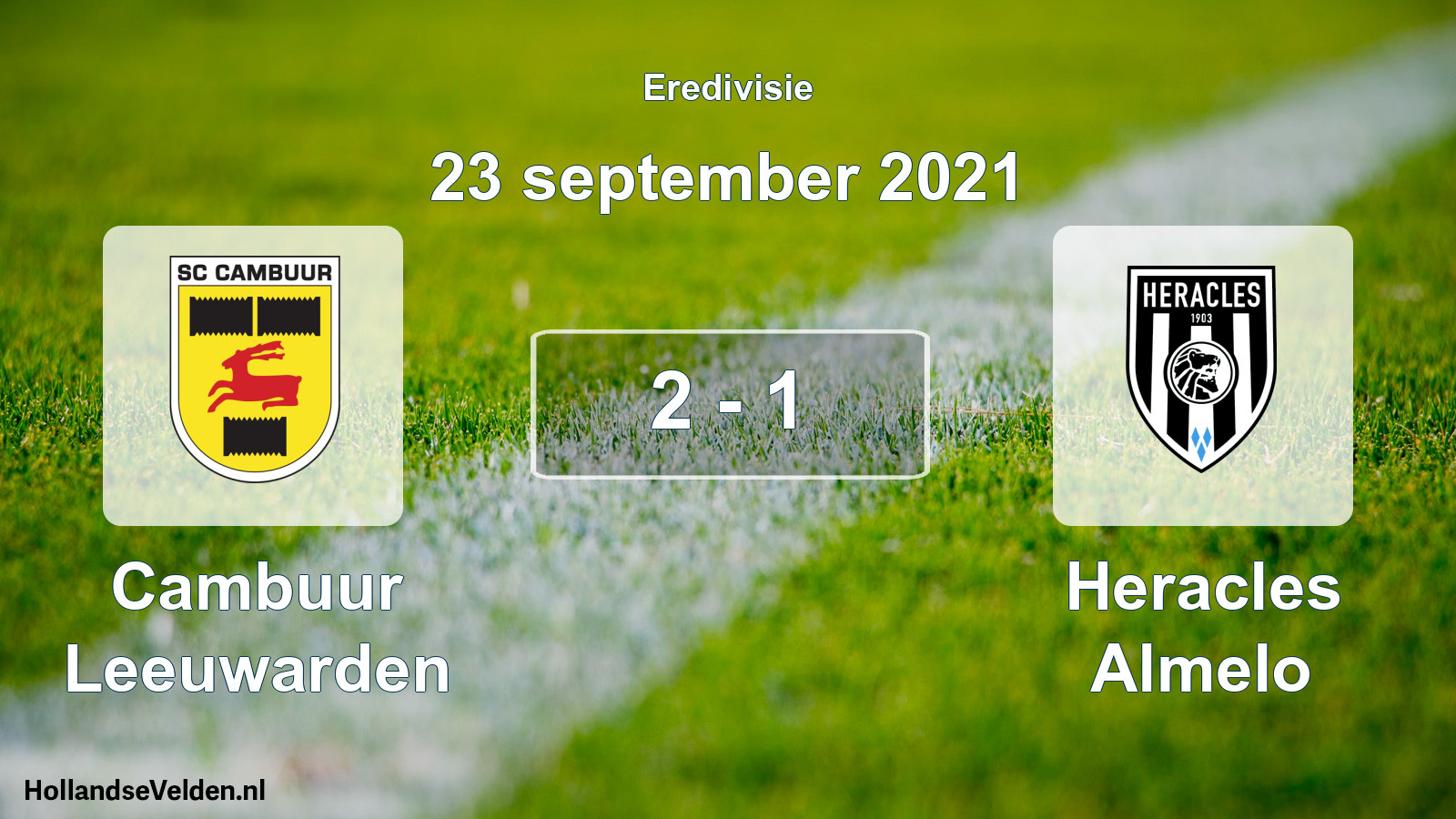 Total number of matches played: Cambuur Leeuwarden - Heracles Almelo 2 - 1 (23 September 2021)