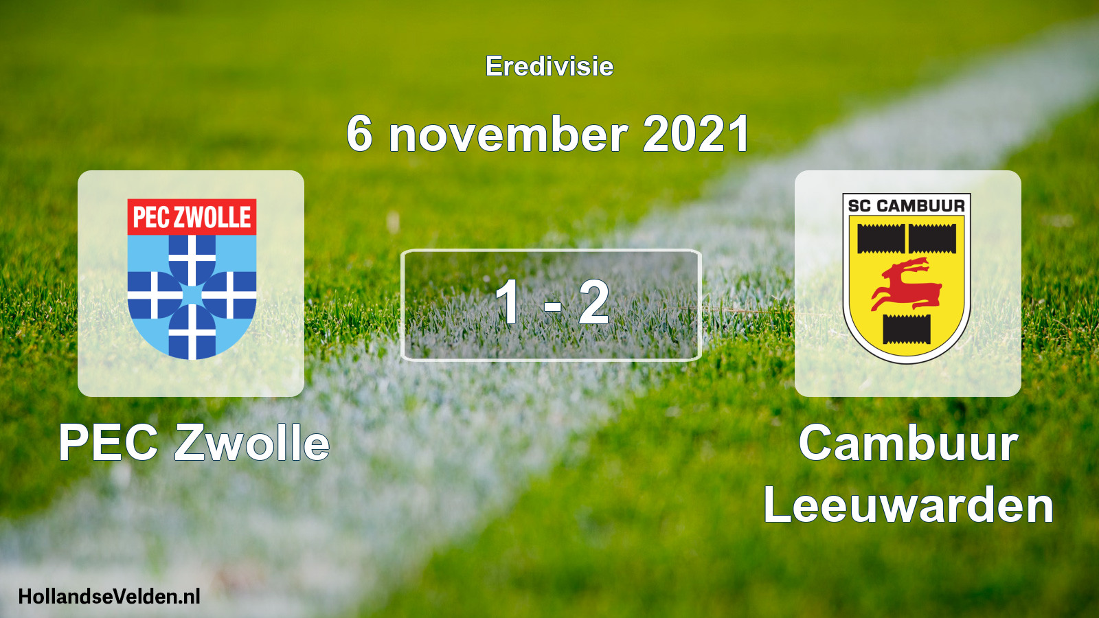 Total number of matches played: PEC Zwolle - Cambuur Leeuwarden 1 - 2 (6 November 2021)