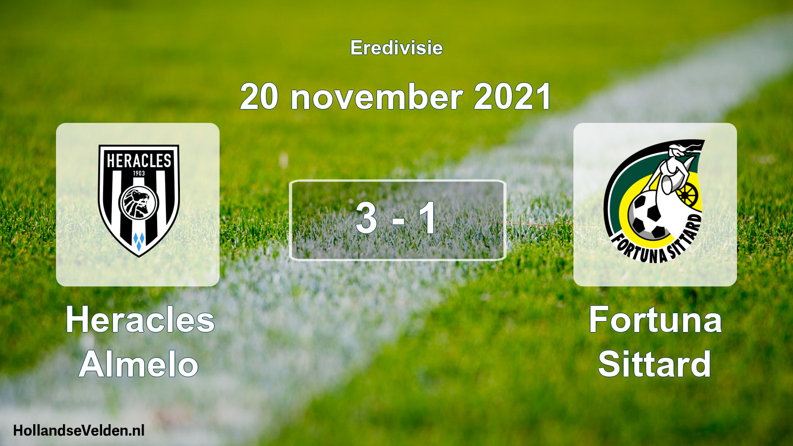 Total number of matches played: Heracles Almelo - Fortuna Sittard 3 - 1 (20 November 2021)