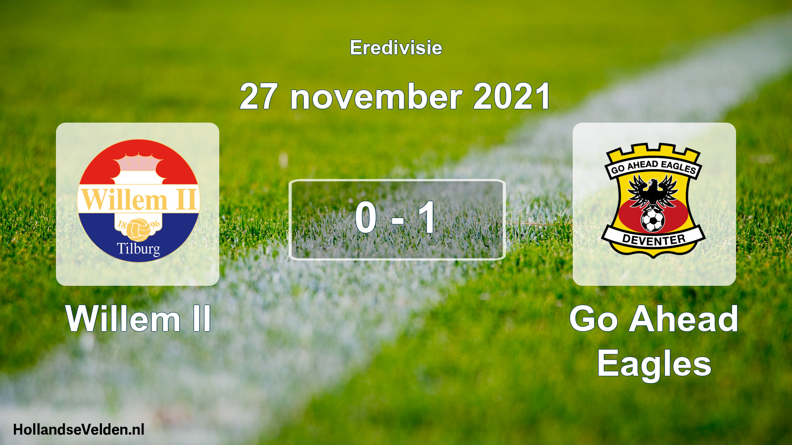 Total number of matches played: Willem II - Go Ahead Eagles 0 - 1 (27 November 2021)