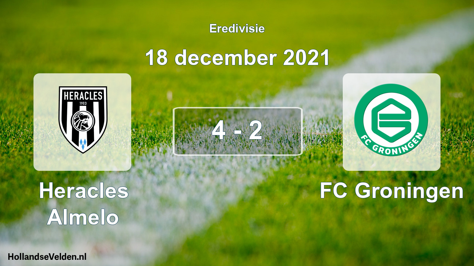 Total number of matches played: Heracles Almelo - FC Groningen 4 - 2 (18 December 2021)