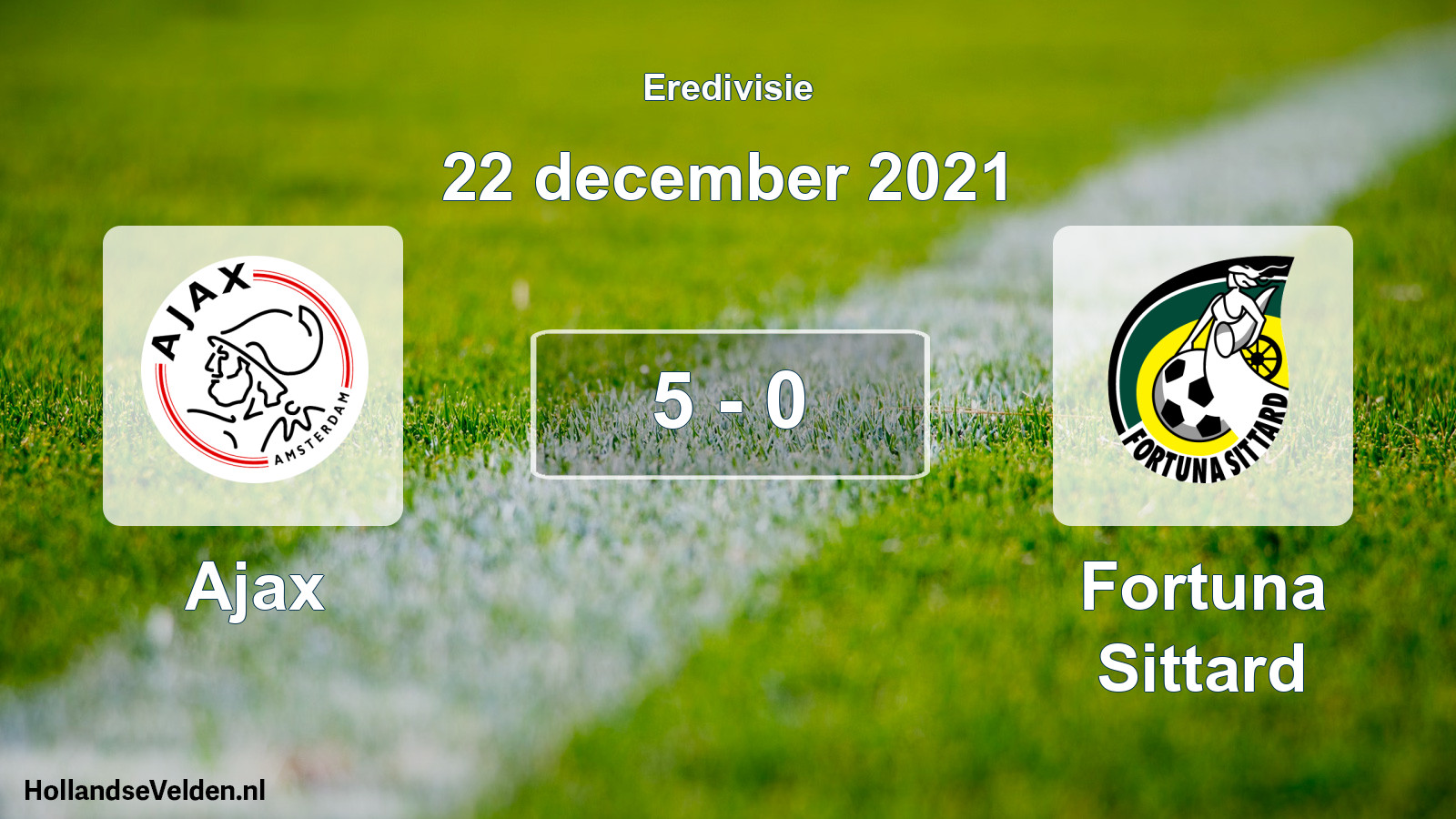Total number of matches played: Ajax - Fortuna Sittard 5 - 0 (22 December 2021)