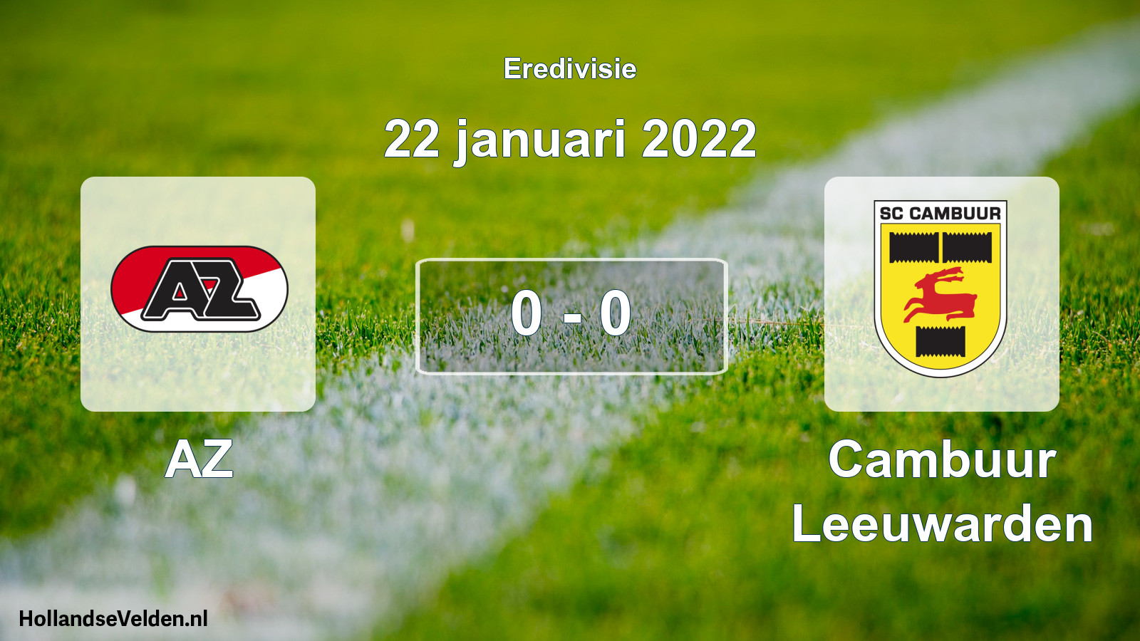 Total number of matches played: AZ - Cambuur Leeuwarden 0 - 0 (22 January 2022)