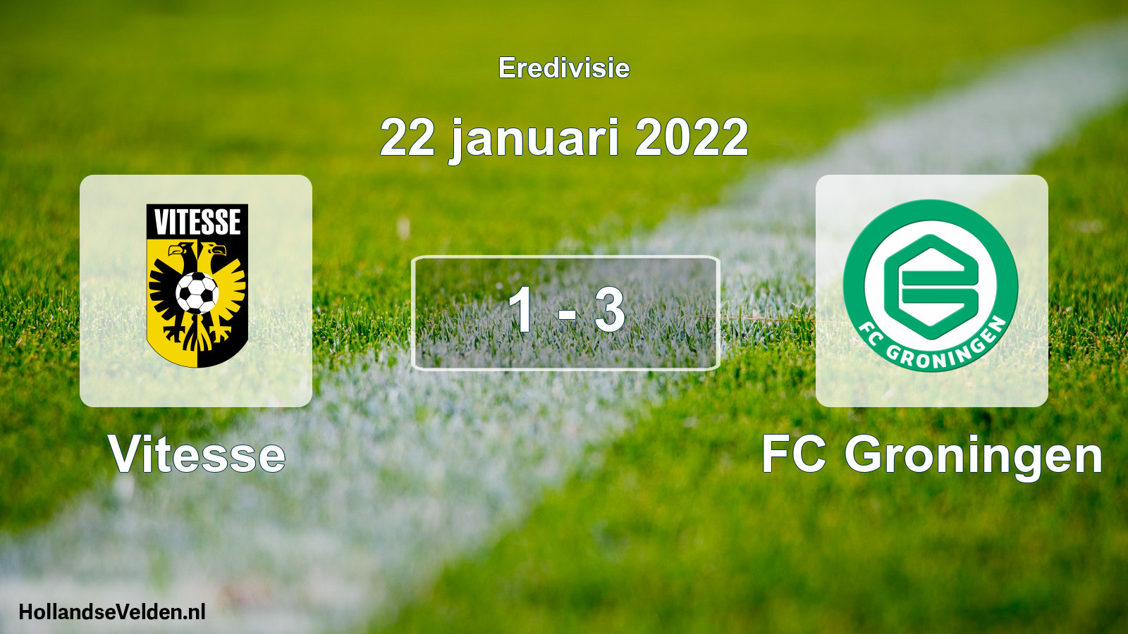Total number of matches played: Vitesse - FC Groningen 1 - 3 (22 January 2022)