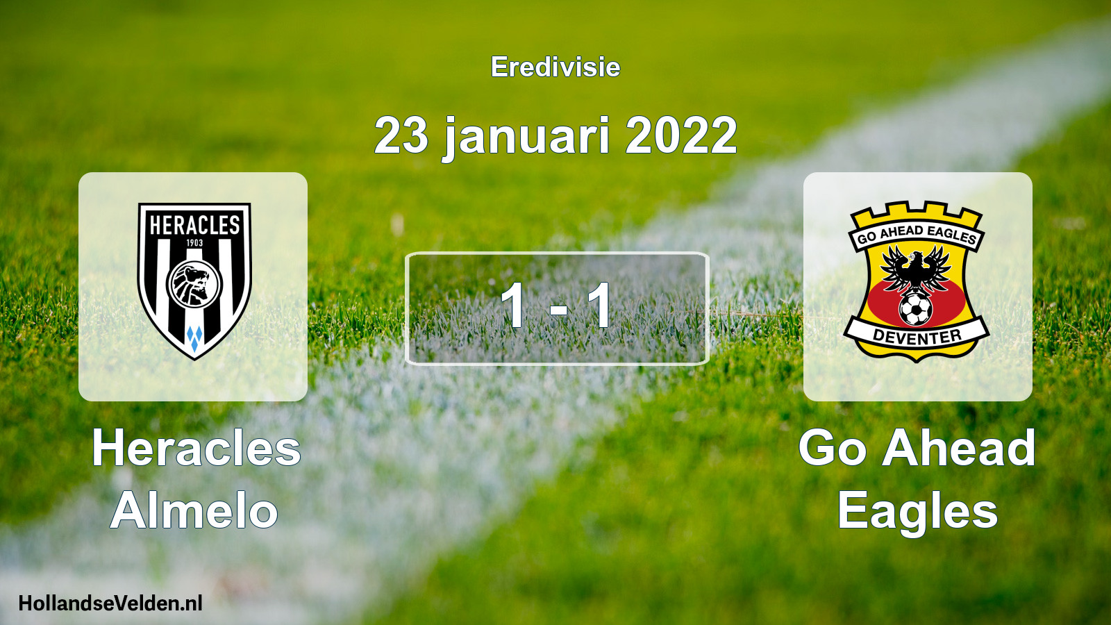 Total number of matches played: Heracles Almelo - Go Ahead Eagles 1 - 1 (23 January 2022)