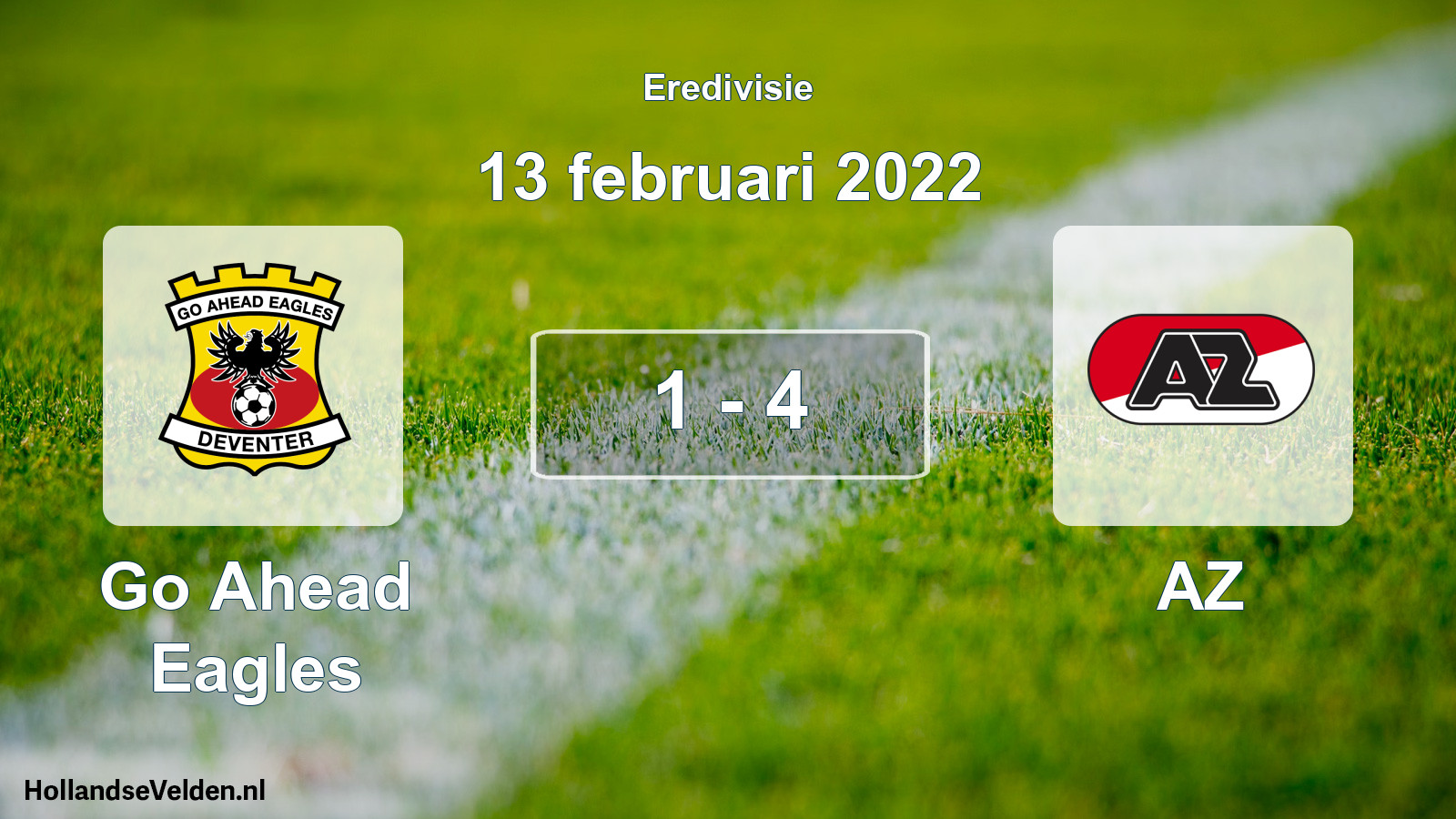 Total number of matches played: Go Ahead Eagles - AZ 1 - 4 (13 February 2022)