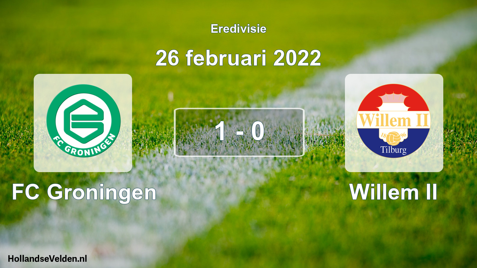 Total number of matches played: FC Groningen - Willem II 1 - 0 (26 February 2022)