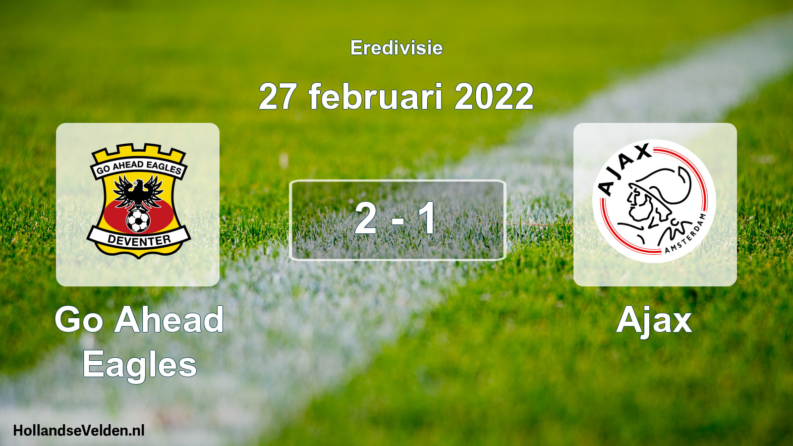 Total number of matches played: Go Ahead Eagles - Ajax 2 - 1 (27 February 2022)
