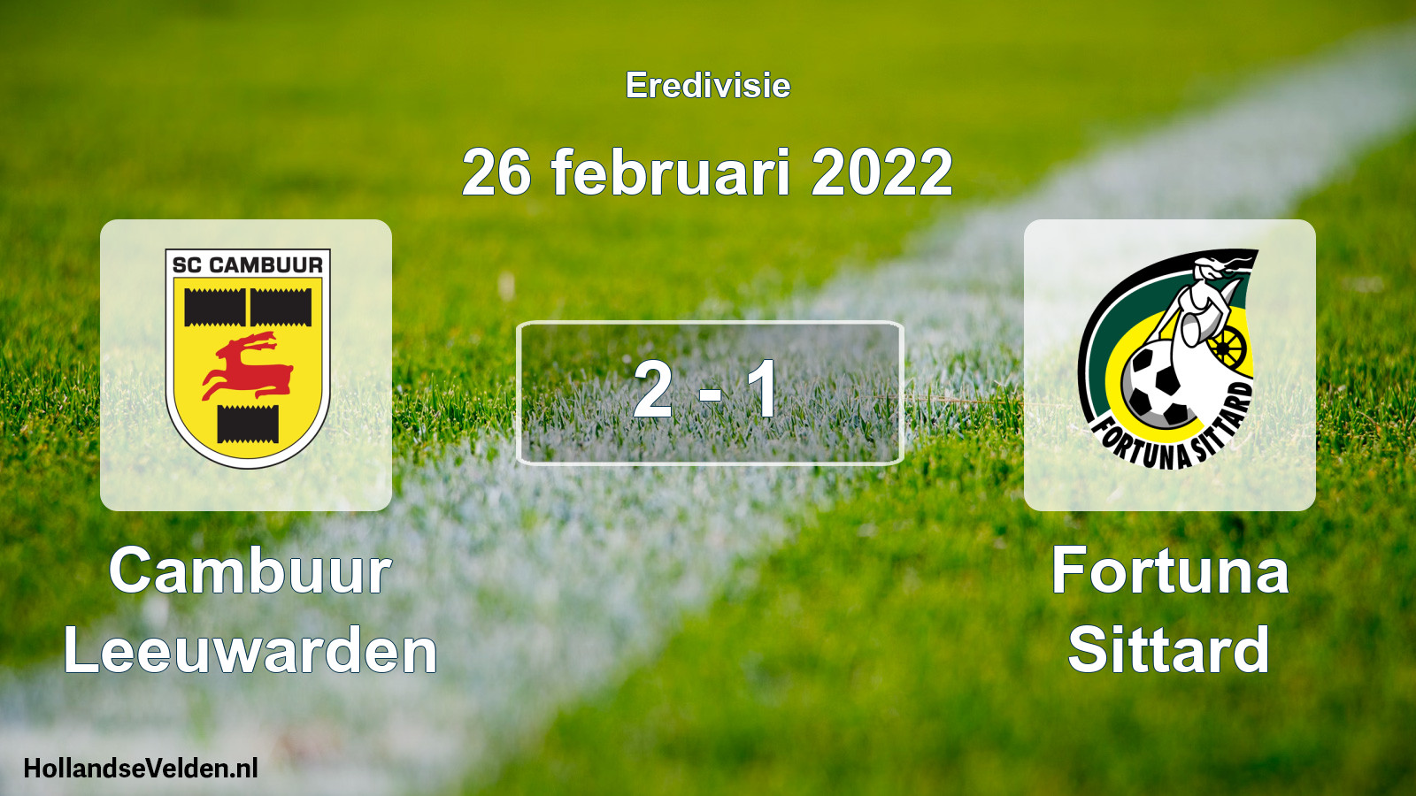 Total number of matches played: Cambuur Leeuwarden - Fortuna Sittard 2 - 1 (26 February 2022)