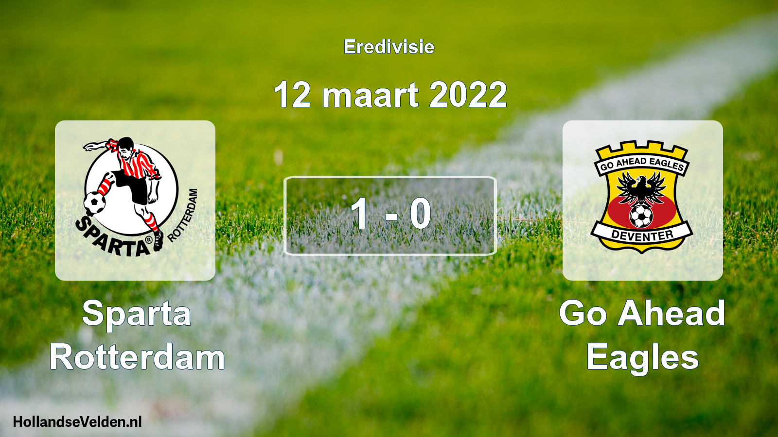 Total number of matches played: Sparta Rotterdam - Go Ahead Eagles 1 - 0 (12 March 2022)