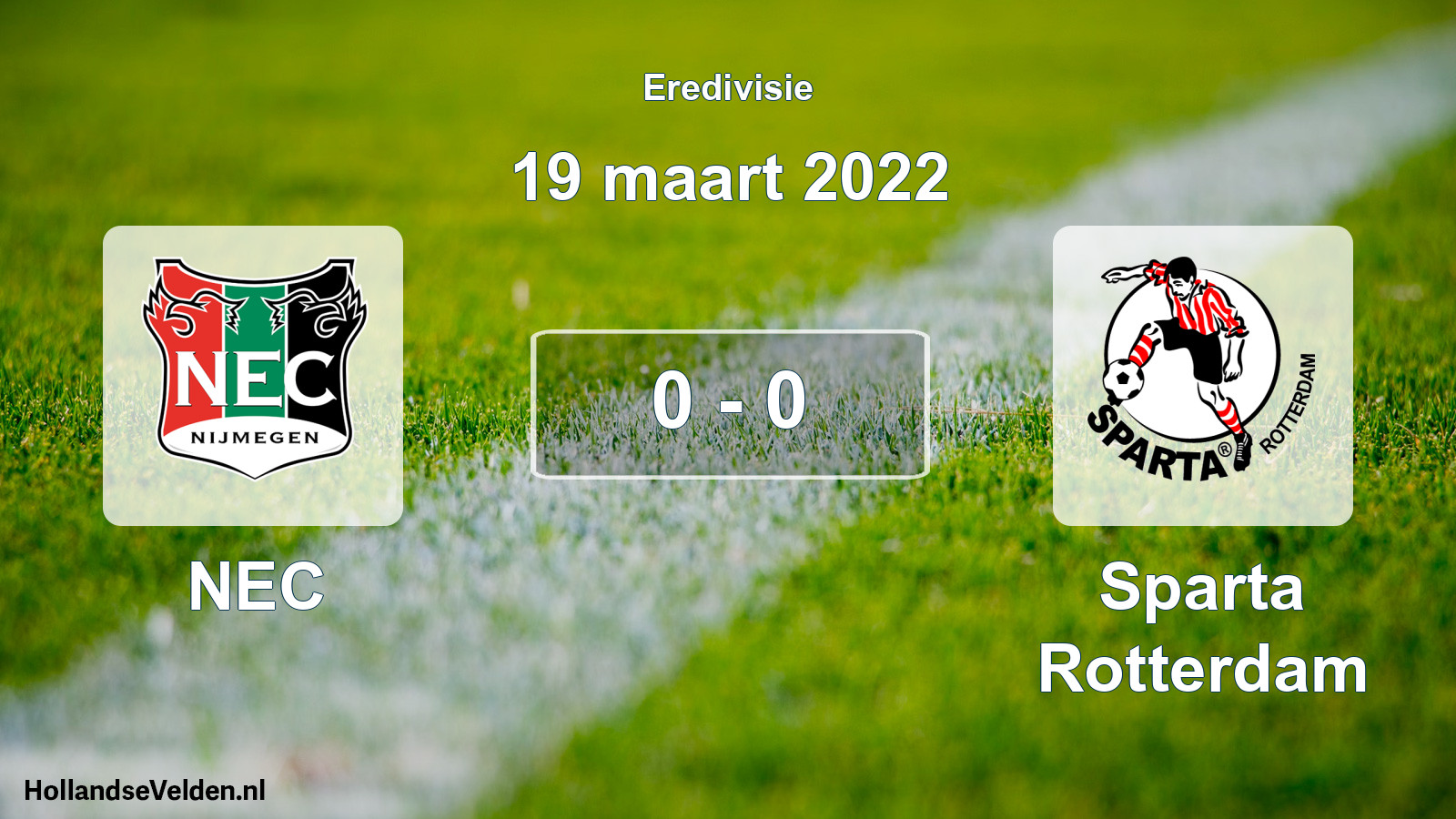 Total number of matches played: NEC - Sparta Rotterdam 0 - 0 (19 March 2022)