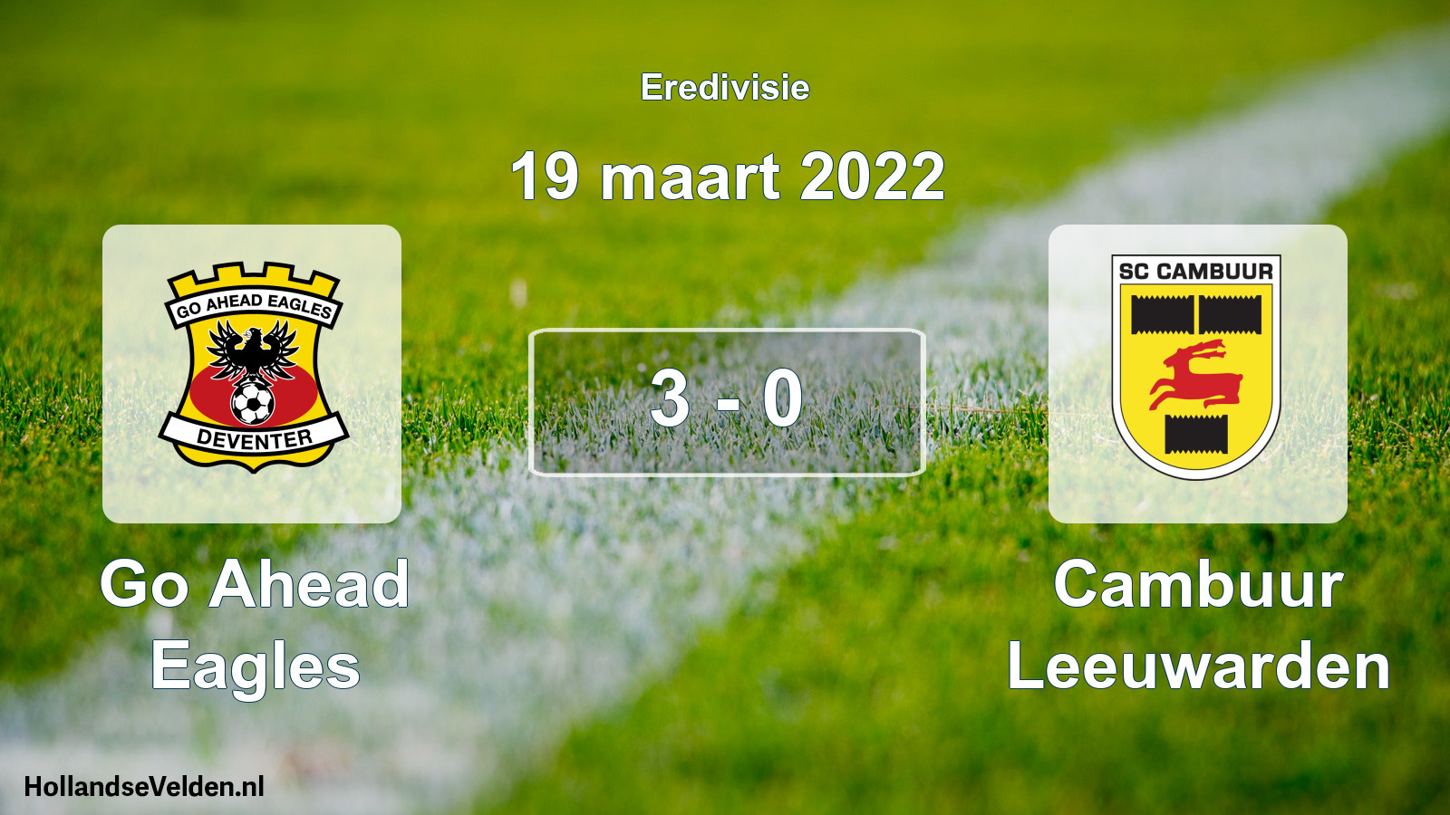 Total number of matches played: Go Ahead Eagles - Cambuur Leeuwarden 3 - 0 (19 March 2022)